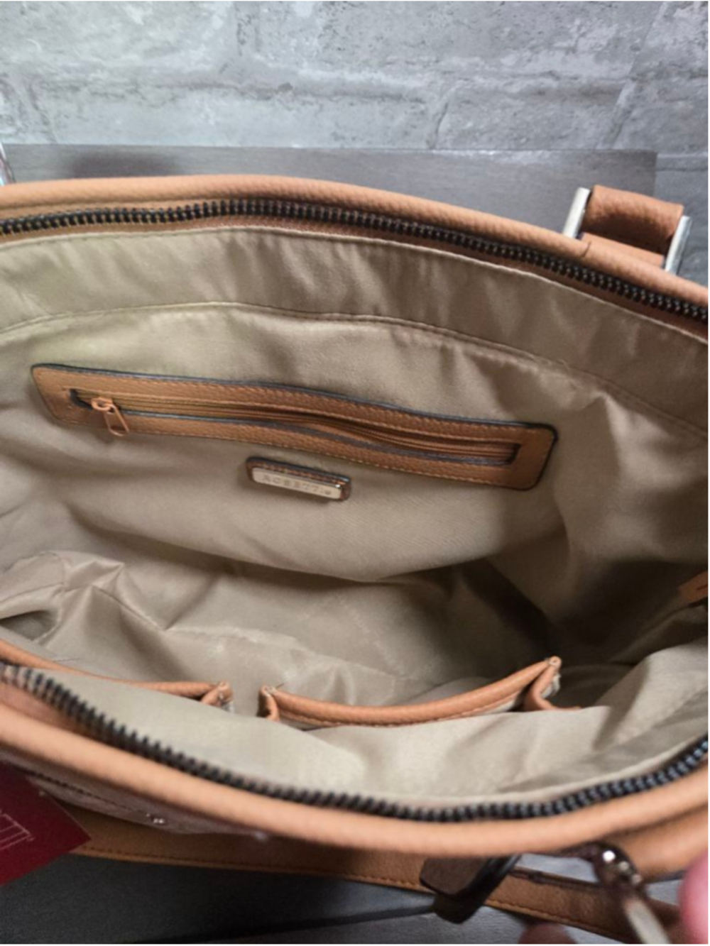 Women's ROSETTI Beige & Brown Logo Print Tote Bag One Size - Picture 11 of 11